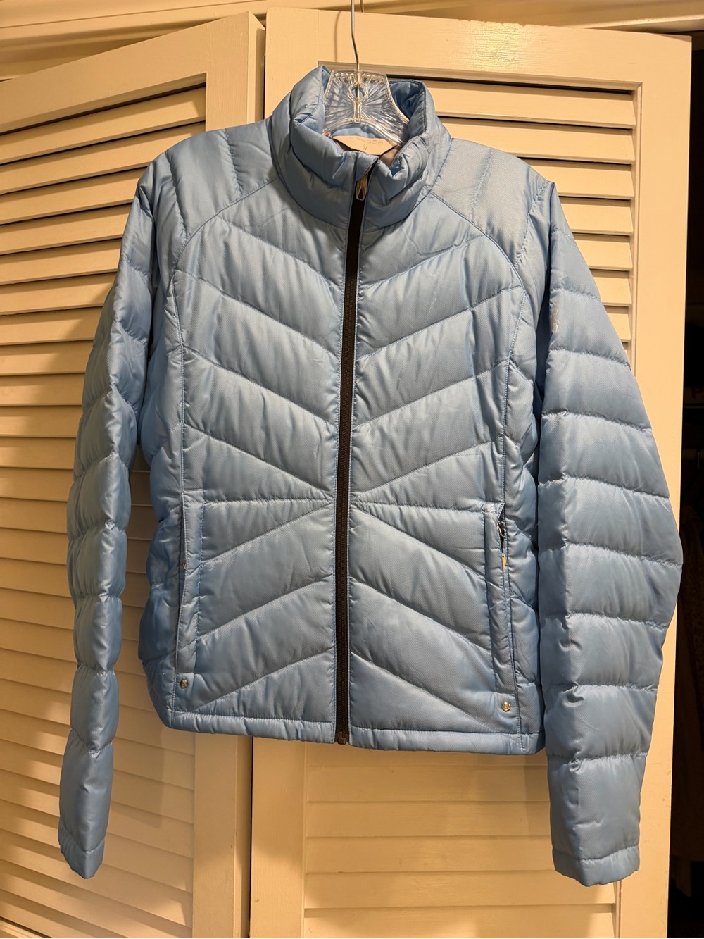 Spyder Women's Light Blue Quilted Packable Puffer Jacket